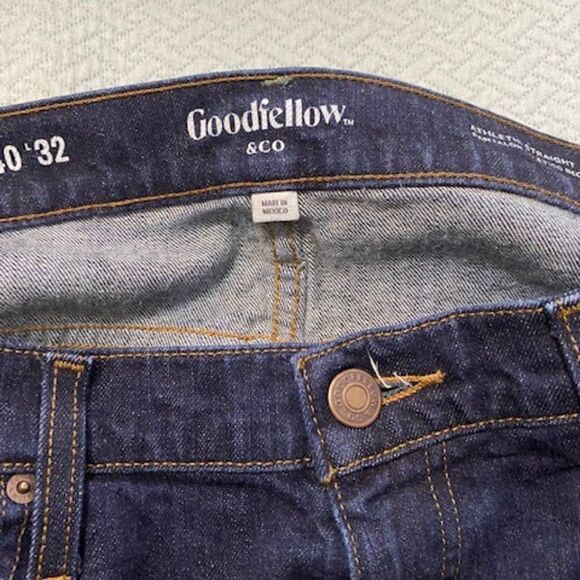 Goodfellow & Co Athletic Straight Total Flex Jeans, size40/32 - Picture 3 of 3
